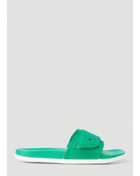 Womens Shoes Flats and flat shoes Flat sandals adidas By Stella McCartney Synthetic Slides in Green 