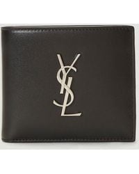 Saint Laurent - Cassandre Bi-Fold Leather Wallet - Lyst