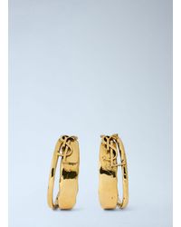 Saint Laurent - Sculpted Hoop Earrings - Lyst