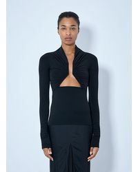 Rick Owens - Jersey Ls Prong Top - Lyst