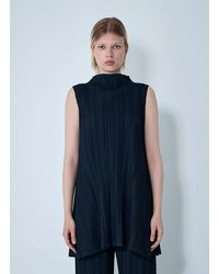 Pleats Please Issey Miyake - Tunic Mellow Pleated Top - Lyst