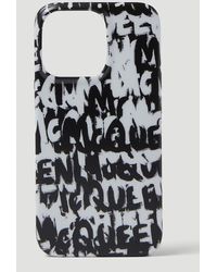 Alexander McQueen Graffiti Iphone 13 Pro Case - Black