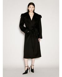 Saint Laurent - Cashmere And Wool Belted Coat - Lyst