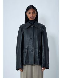 TOTEME - Grained Leather Jacket - Lyst