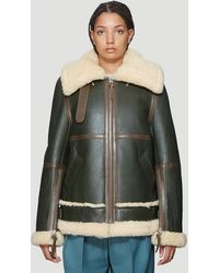 Acne Studios - Raf Long Leather-trimmed Shearling Jacket - Lyst