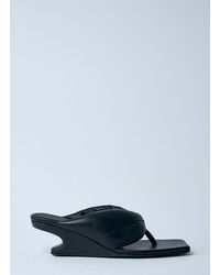 Rick Owens - Leather Thong Wedge Sandals - Lyst