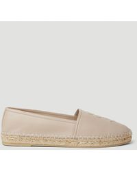 Saint Laurent - Monogram Leather Espadrille - Lyst