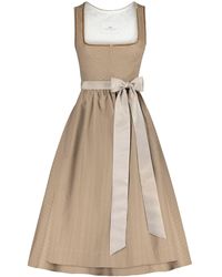 Lodenfrey Baumwoll-Wiesndirndl 2019 kurz mit Schürze - Natur