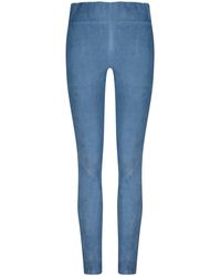 Damen Bekleidung Hosen und Chinos Skinny Hosen Arma Roche Lederleggings in Blau 