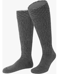 Herren Bekleidung Unterwäsche Socken LUSANA Trachten-Kniestrümpfe in Grau für Herren 
