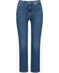 7 For All Mankind - The Straight Jeans Crop - Lyst