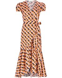 Diane von Furstenberg Wickelkleid - Orange