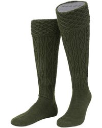 LUSANA Trachten-Kniestrümpfe in Grün für Herren Herren Bekleidung Unterwäsche Socken 