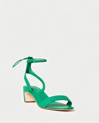 emerald block heels