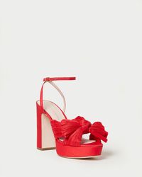 natalia emerald platform bow heel