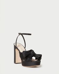 Loeffler Randall Natalia Dark Gold Platform Bow Heel in Metallic - Lyst