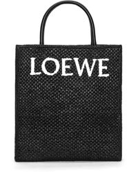 Loewe - Standard A4 Tote Bag In Raffia - Lyst