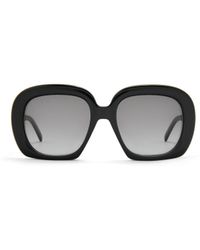 Loewe - Luxury Square Halfmoon Sunglasses - Lyst
