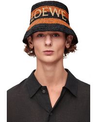Loewe - Luxury Bucket Hat In Raffia - Lyst