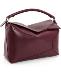 Loewe - Large Puzzle Bag In Shiny Calfskin - Lyst