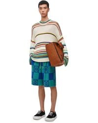 Loewe - Shorts In Terry Cotton Jacquard - Lyst