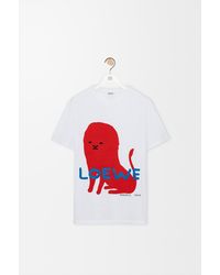 Loewe - Camiseta De Corte Regular En Algodón Mujer - Lyst