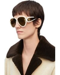 Loewe - Luxury Pilot Mask Sunglasses In Acetate And Nylon - Lyst