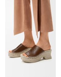 Loewe - Petal Espadrille Platform Slide - Lyst