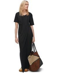 Loewe - Luxury T-shirt Dress In Cotton Blend - Lyst