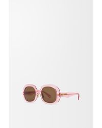 Loewe - Mini Anagram Steps Square Sunglasses For - Lyst