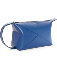 Loewe - Puzzle Fold Wash Bag In Shiny Calfskin - Lyst