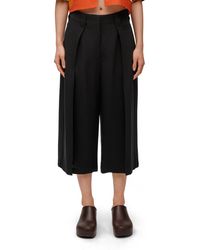Loewe - Luxury Pleated Trousers In Viscose And Linen - Lyst