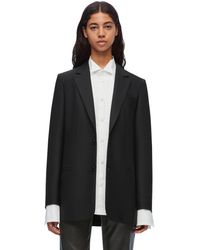 Loewe - Tailored Jacket In Wool And Mohair - Lyst