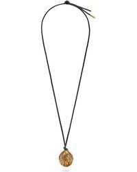 Loewe - Luxury Walnut Pendant In Calfskin And Brass - Lyst
