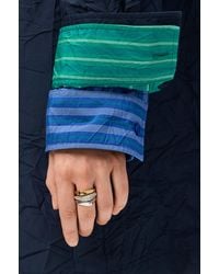 Loewe - Stirrup Ring In Sterling Silver And Crystals - Lyst