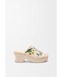 Loewe - Petal Espadrille Platform Slide - Lyst