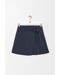 Loewe - Pleated Mini Skirt - Lyst