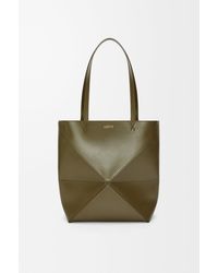 Loewe - Luxury Medium Puzzle Fold Tote In Shiny Calfskin - Lyst