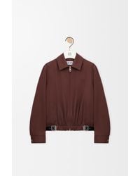 Loewe - Chaqueta Con Cinturón En Algodón Y Seda Mujer - Lyst
