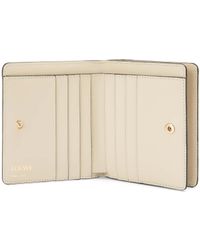 Loewe - Luxury Compact Zip Wallet In Embossed Silk Calfskin - Lyst