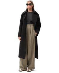 Loewe - Double-breasted Coat In Wool And Cashmere - Lyst