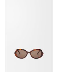 Loewe - Mini Oval Slim Sunglasses - Lyst