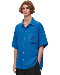 Loewe - Luxury Short Sleeve Shirt In Linen - Lyst