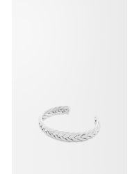 Loewe - Thin Braided Cuff In Sterling Silver - Lyst