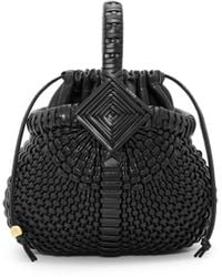 Loewe - Mini Diamond Round Basket Bag In Calfskin - Lyst