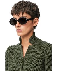 Loewe - Luxury Mini Oval Slim Sunglasses - Lyst