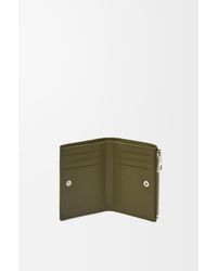 Loewe - Luxury Slim Compact Walllet In Textured Classic Calfskin - Lyst