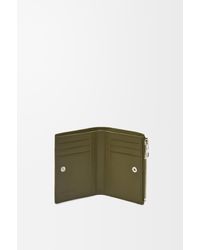 Loewe - Luxury Slim Compact Walllet In Textured Classic Calfskin - Lyst
