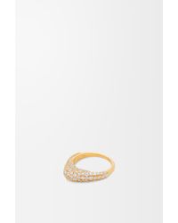 Loewe - Stirrup Ring In Sterling Silver And Crystals - Lyst