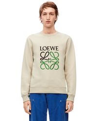 Loewe Anagram Jacquard Full Zip Sweatshirt In Black,green